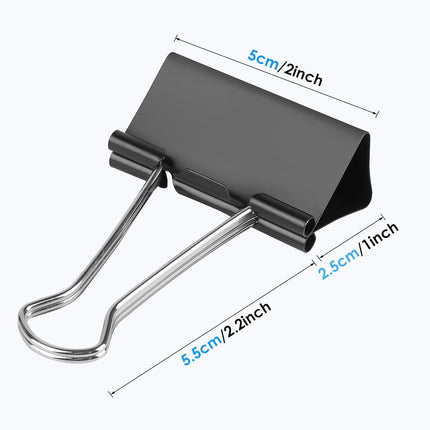 40 Pcs Extra Large Binder Clips 2 Inch for Office