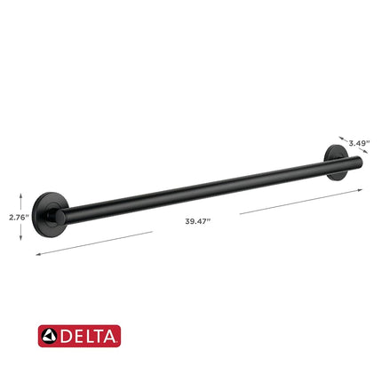 Delta Faucet 41836-BL Contemporary ADA Decorative Grab Bar, 36", Matte Black