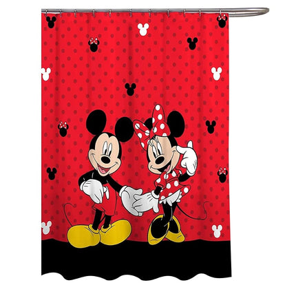 Disney Mickey Mouse and Minnie Mouse 70" x 72" Fabric Shower Curtain