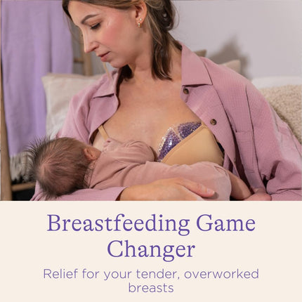 Lansinoh TheraPearl 3-in-1 Breast Therapy Pack, Hot or Cold use for Nursing Mothers to decrease Engorgement, encourage Let-Down and increase Milk Production, use with any Breastpump, 2 Count, 2 Covers