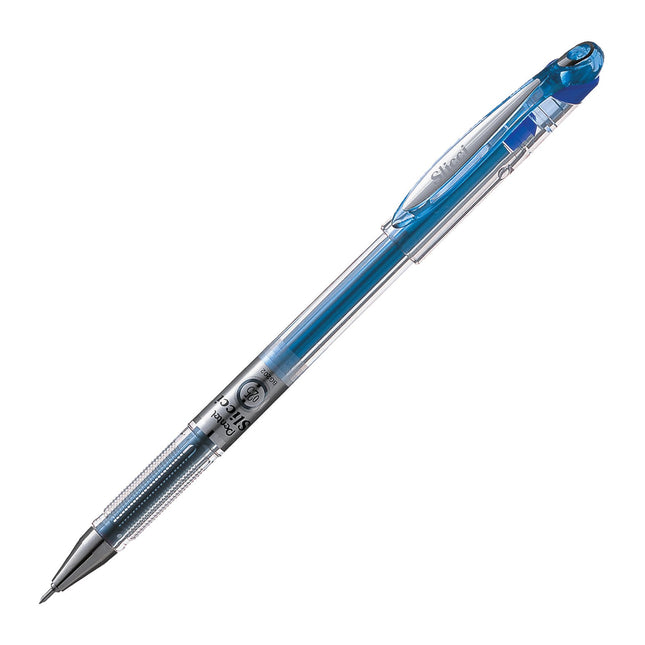 Pentel Arts Slicci 0.25 mm Extra Fine Gel Pen, Blue Ink, Box of 12 (BG202-C) by Pentel