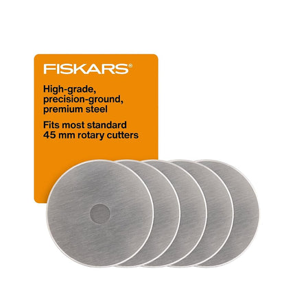 Fiskars 45mm Rotary Blades (5 Pack) - Rotary Cutte