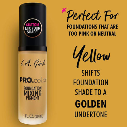 L.A. Girl PRO.color Foundation Mixing Pigment, Yellow GLM712