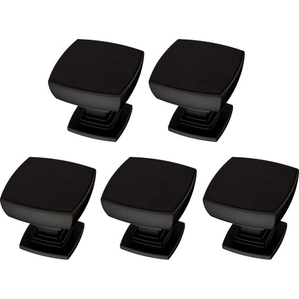 Franklin Brass P29542Z-FB-B1 Parow Cabinet Knob 1-1/8 in. (29 mm), Matte Black, 5-Pack