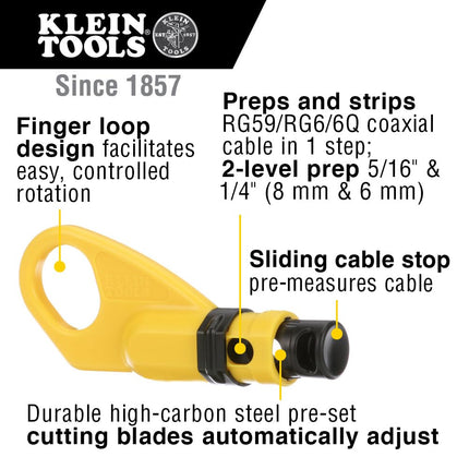 Coax Installation Kit with F Connectors, Cable Cutter, Compression Tool, Stripper, More Klein Tools VDV026-211