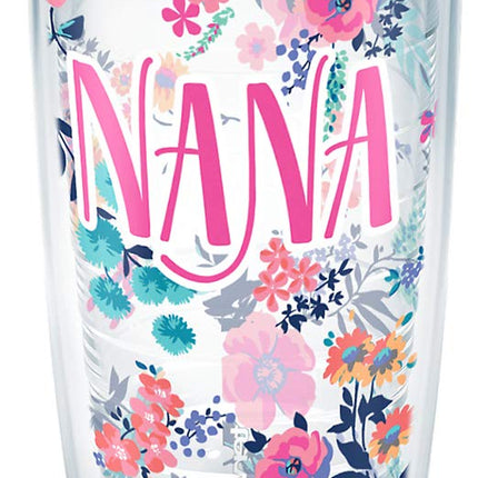 Tervis 1314918 Nana Dainty Floral Insulated Tumbler with Wrap and Lid 16 oz Clear