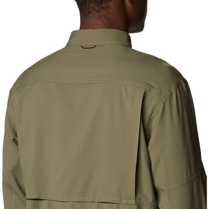 Columbia Men's Silver Ridge Utility Lite Long Sleeve Hiking Shirt, Stone Green, XL