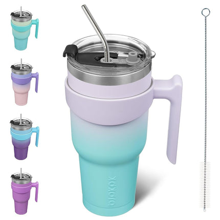 BJPKPK 1200 ml Tumbler with Handle & Straw, Insula
