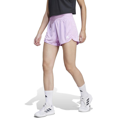 adidas Women's Pacer Essentials Knit High-Rise Training Shorts, Bliss Lilac/White, XS/8 cm Entrepierna
