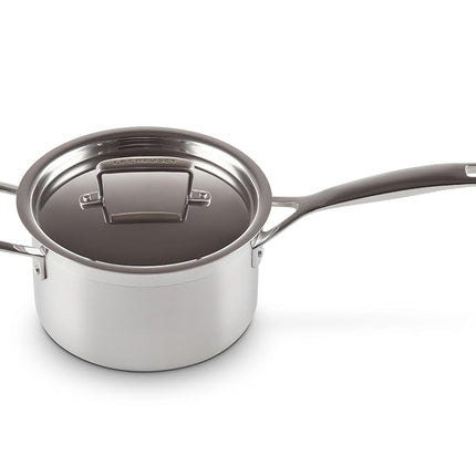 Le Creuset Tri-Ply Stainless Steel 3-Quart Covered Saucepan