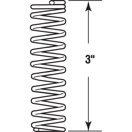Prime-Line SP 9734 Compression Spring, Spring Steel Construction, Nickel-Plated Finish, 0.105 GA x 1-1/8 in. x 3 in. (2 Pack)