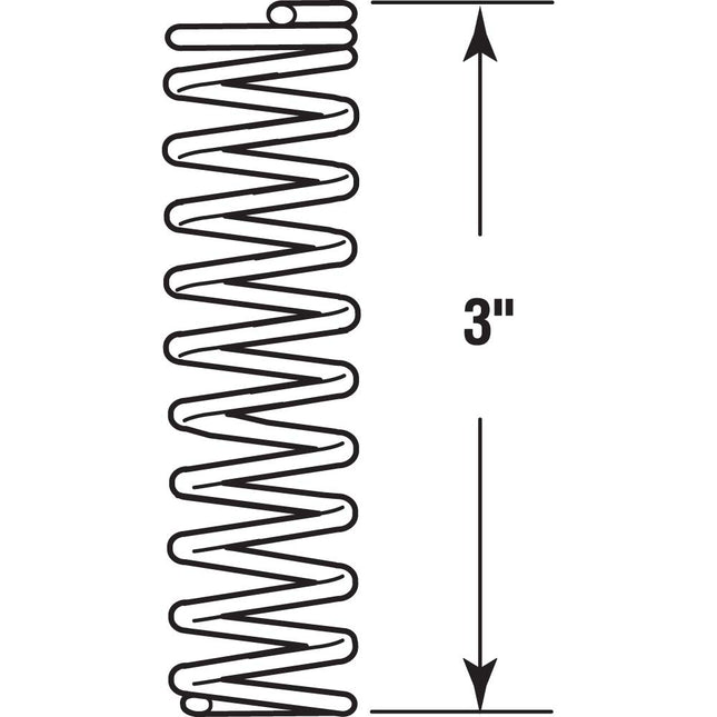 Prime-Line SP 9734 Compression Spring, Spring Steel Construction, Nickel-Plated Finish, 0.105 GA x 1-1/8 in. x 3 in. (2 Pack)