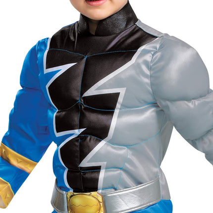 Blue Power Ranger Costume for Toddlers, Official Power Rangers Dino Fury Outfit with Mask
