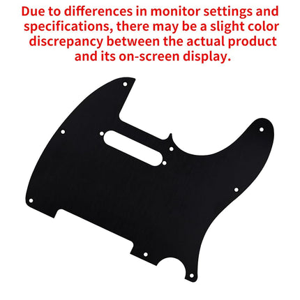 Banworks CNC Processed Aluminum Tele Pickguard 1.5mm-Thick 1 Ply 8-Hole Straight Edge Electric Guitar Pickguard Scratch Plate for USA/MEX Fender Ultra Tele Standard Telecaster TL JT/HB-03 Black