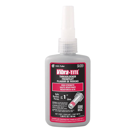 Vibra-TITE - 14050 140 Permanent High Strength Anaerobic Threadlocker, 50 ml Bottle, Red