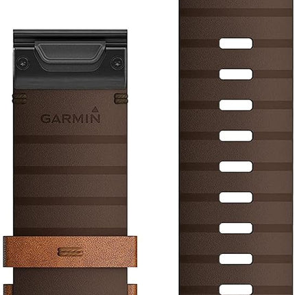 Garmin 26mm QuickFit watch band, Leather, Chestnut