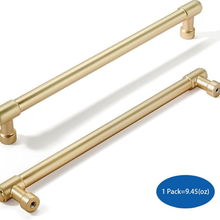 khtumeware 2 Pack Brushed Brass Cabinet Pulls 12 Inch(305MM) Hole Centers Kitchen Brushed Gold Cabinet Handles Cabinet Hardware Kitchen Handles for Cabinets Cupboard Handles Drawer Pulls