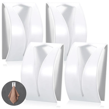 BOAO 4 Pcs Self Adhesive Towel Hook Holder Grabber