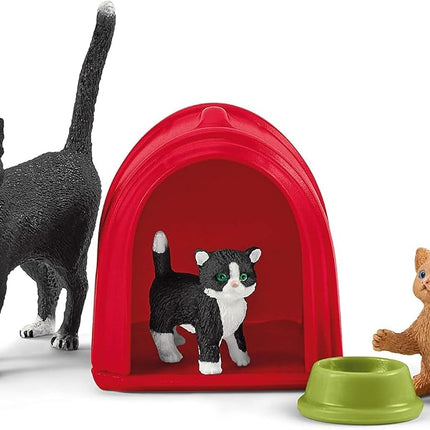 Schleich Farm World - 15Pc Playtime For Cute Cats Playset - Kids 3+ | 42501