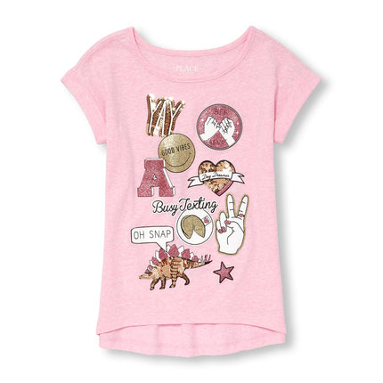 The Children's Place Big Girls' Short Sleeve Activ