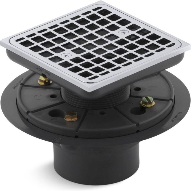 Kohler K-9136-CP Square Design Tile-in Shower Drai