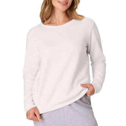 Hanes Women's EcoSmart Crewneck Sweatshirt, White,