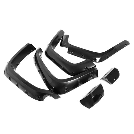 DNA Motoring WF-81012-MBK, 4 piezas, diseño remachado tipo "Pocket", guardabarros para ruedas