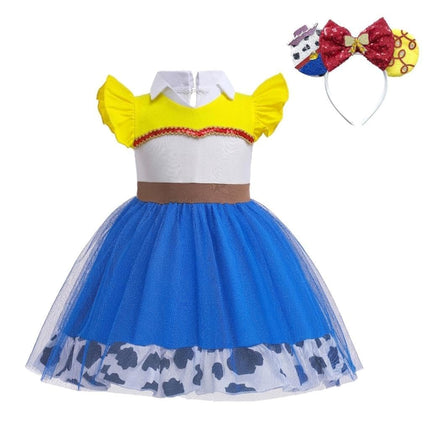 Dressy Daisy Cowgirl Tulle Dress for Toddler Girls