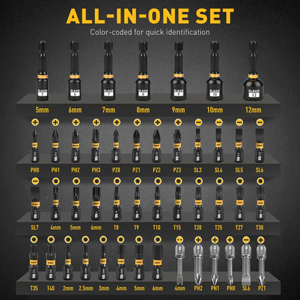 46 in 1 Magnetic Ratchet Screwdriver Set, Multi-Bit Screwdriver Kit, Nut Driver Set, Detachable Ratchet Handle with Storage Case, Repair Tool Kit for Furniture, Computer, Bicycle