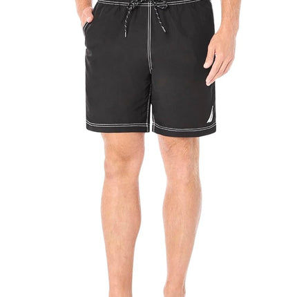 Nautica Men's Solid Quick Dry Classic Logo Swim-Tr