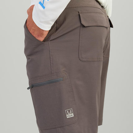 HUK Men's Next Level 10.5", Quick-Drying Fishing Shorts Casual, Iron, Large