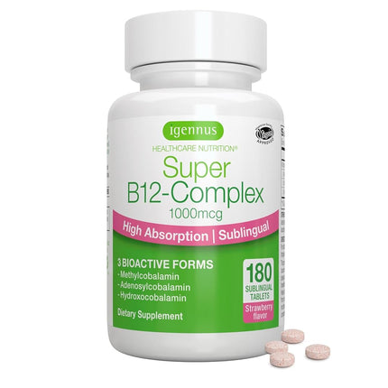 Super B12-Complex 1000mcg, High Absorption Subling