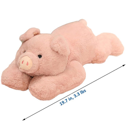 Hronsa Weighted Stuffed Animals for Anxiety, 19.7in 3.3lbs Weighted Pig Stuffed Animal Toy Cute Pink Pig Plush Pillow for Adults Boys Girls, (Hronsa02365)