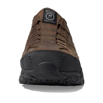 Skechers Men's Holdredge Ryker Hands Free Slip-ins Construction Shoe, Brown, 10.5