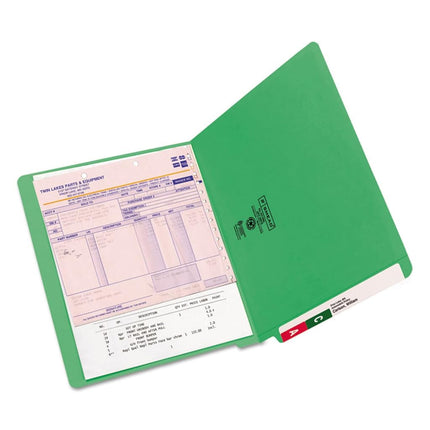 Smead End Tab Folder, Letter, Straight, 11 Point, Green, 100 Per Box (25110)