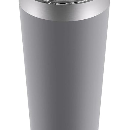 Vaso Ello Beacon de acero inoxidable con aislamiento al vacío con popote opcional, 24 oz, gris