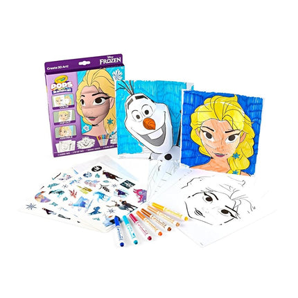Crayola POPS 3D Frozen Activity Set, Kids Coloring Set & Craft Kit, Includes Stickers & Markers, Frozen Gift for Girls & Boys, 5+