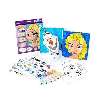 Crayola POPS 3D Frozen Activity Set, Kids Coloring Set & Craft Kit, Includes Stickers & Markers, Frozen Gift for Girls & Boys, 5+