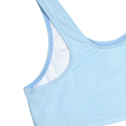 Fruit of the Loom Girls' Multi Cotton Built-Up Stretch Sports Bra Available in 6 Packs, Hyacinth/Eyeshadow/Grey Heather/White/Lilac/Blushing Rose, 30