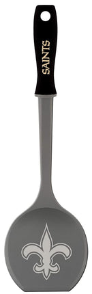 Espátula de nailon para aficionados de los New Orleans Saints de la NFL, negra, 36,8 cm x 11,4 cm