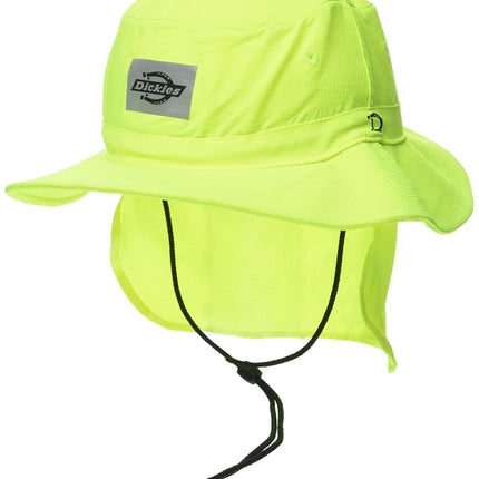 Chapeau Bob Dickies pour homme, avec rabat anti-UV, tissu ripstop, couleur jaune, taille unique