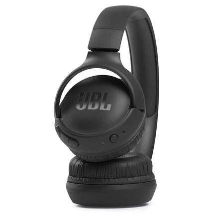 Casque supra-auriculaire sans fil Bluetooth Tune 570BT avec son stéréo Pure Bass - Noir avec chiffon de nettoyage