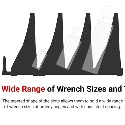 TEKTON 10-Tool Modular Wrench Organizer Set (Red) | OTM92210 | Made in USA