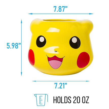 Taza de Cerámica 3D Esculpida de Pikachu de Pokémon, de Silver Buffalo, 591 ml