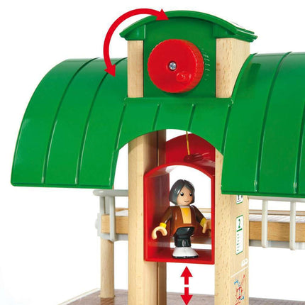 BRIO World Travel Switching Set Wooden Railway – Battery Passenger Train, Station & Switch Tracks, Includes Figures & Accessories, Compatible with BRIO World, Toy Gift for Kids 3 Years and Up