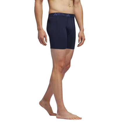 adidas Men's Microfiber 3-Pack Boxer Brief, Collegiate Navy/Grey/Crew Blue, XL