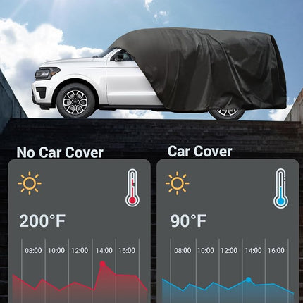 Proadsy Car Cover for Subaru Crosstrek 2018-2022 2023, Waterproof All Weather Automobiles, Windproof Sproof Rain Hail Sun UV Protection Full Outdoor Indoor Exterior Covers, Black