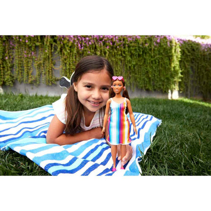 Barbie Loves the Ocean - Rainbow Striped Dress