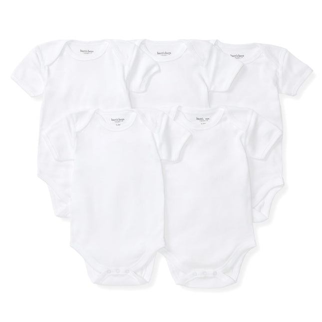 Burt's Bees Baby Bodysuits, Short Sleeve and Long 