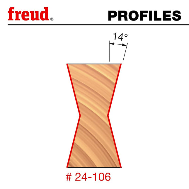Freud 24-106 Butterfly Spline Router Bit with 1/2-Inch Shank